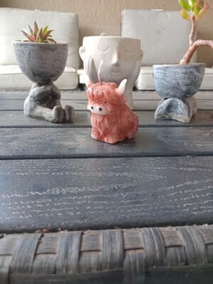 Highlander Cow Candle